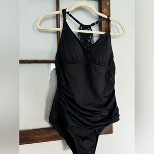 Black size 10 swimsuit.